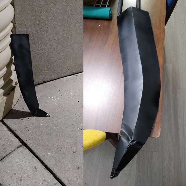 broken pieces of scythe